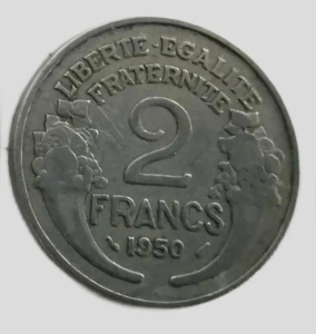 Pièce de 2 francs 1950